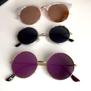3-Pack Round Sunglasses